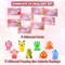 4E's Novelty 24 Pack Valentines Cards with Popping Eye Animals, Pop Out Eyes Squeeze Toy Keychain with Cards, Popping Eyes Valentines for Kids Classroom, Keychain Valentine for Kids Party Favors Bulk